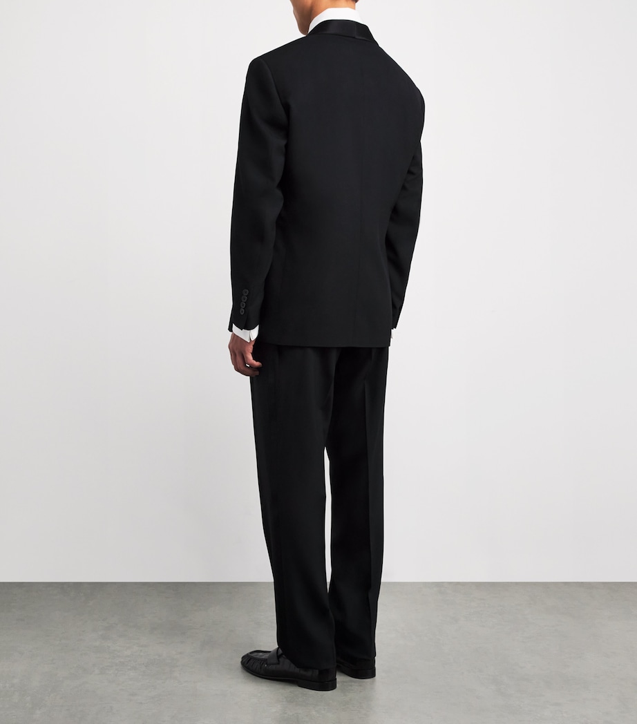 Wool Barathea Shawl Collar 2-Piece Tuxedo BLACK Image 3