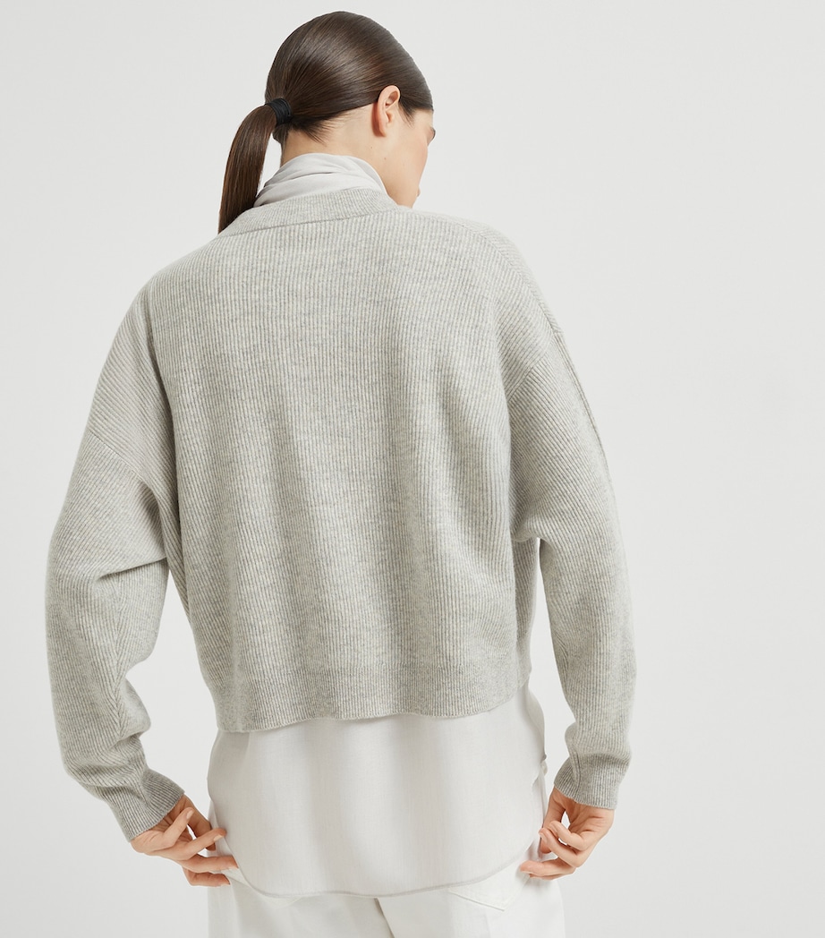 Cashmere Sweater and Pussybow Blouse C8920 Image 3