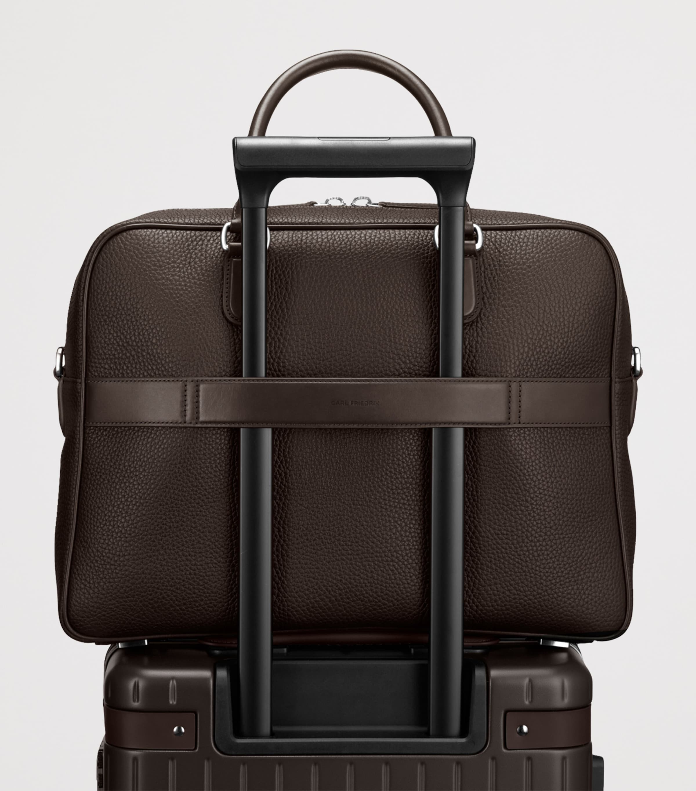Carl Friedrik Leather Dunloe Briefcase Chocolate Image 8