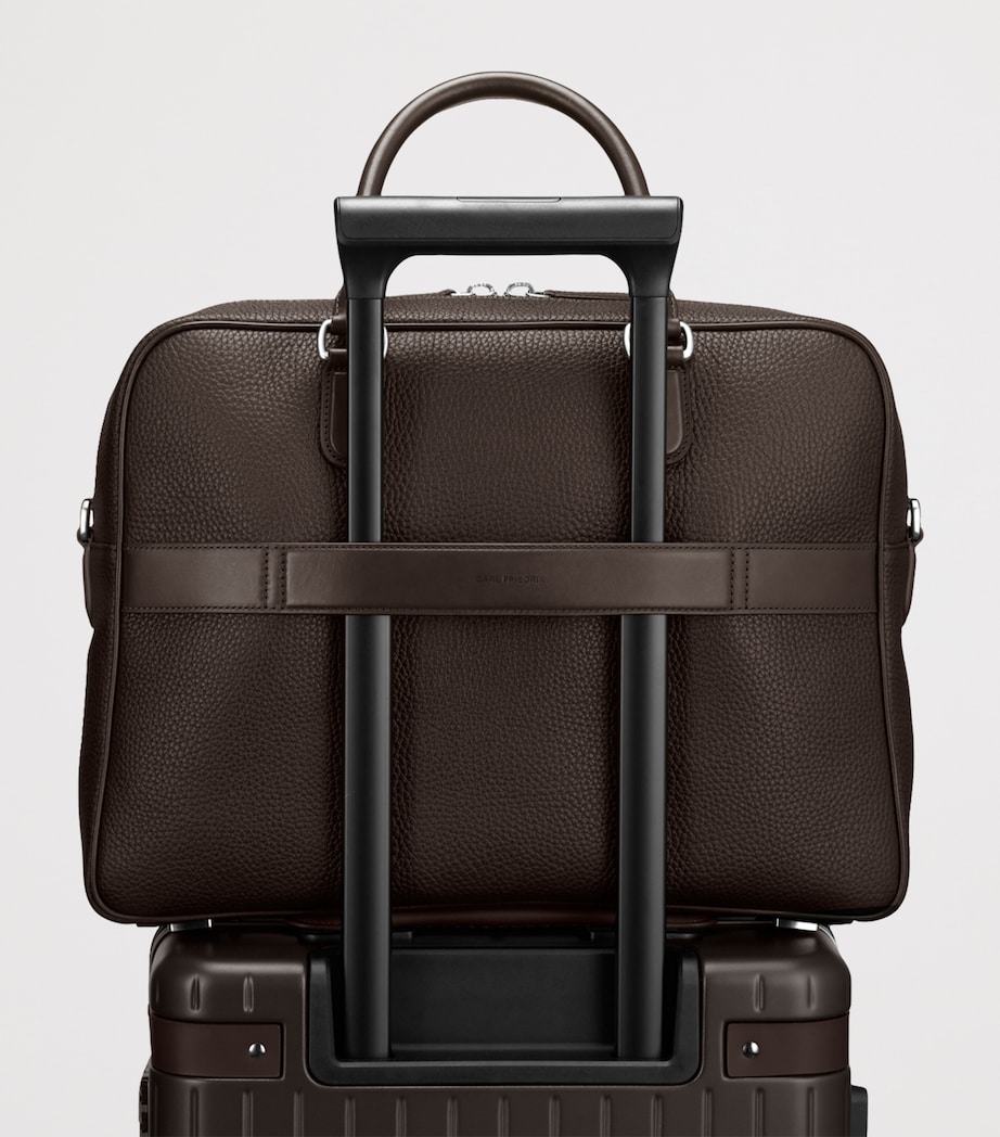 Carl Friedrik Leather Dunloe Briefcase Chocolate Image 8