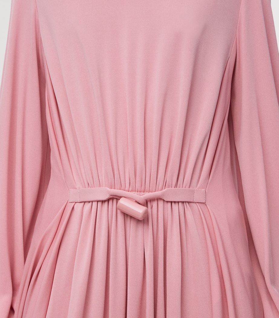 Jersey Draped Maxi Dress PINK Image 4