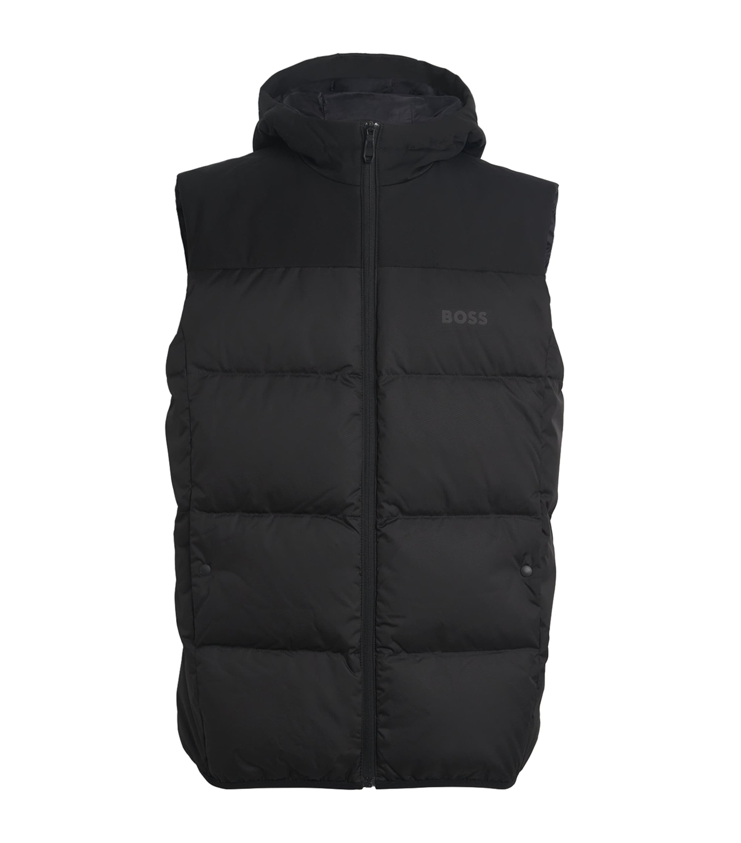 Hugo Boss Down-filled Block Gilet In Black