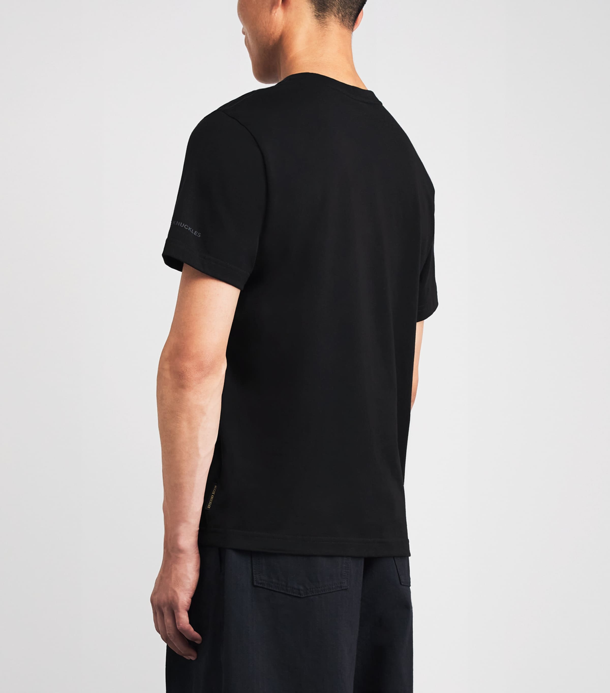 Moose Knuckles Mens Cotton Logo T-Shirt Black Image 5