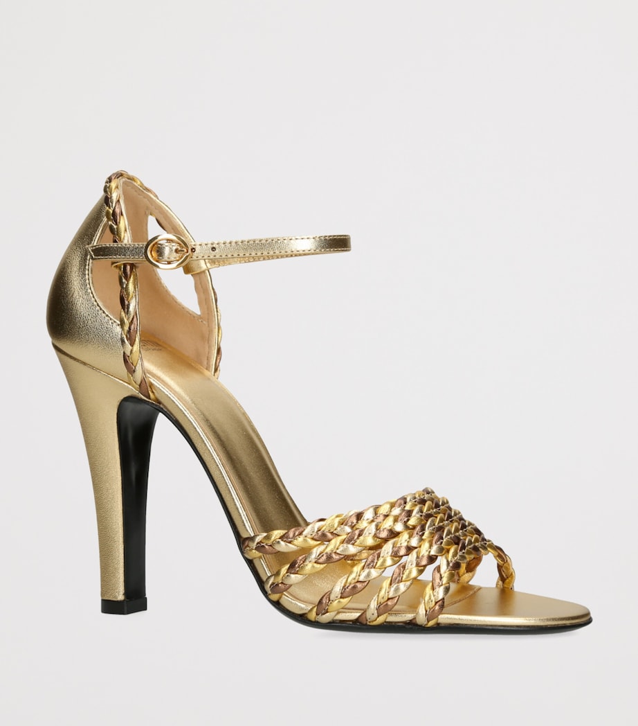 Leather Dolly Heeled Sandals 105 GOLD Image 3