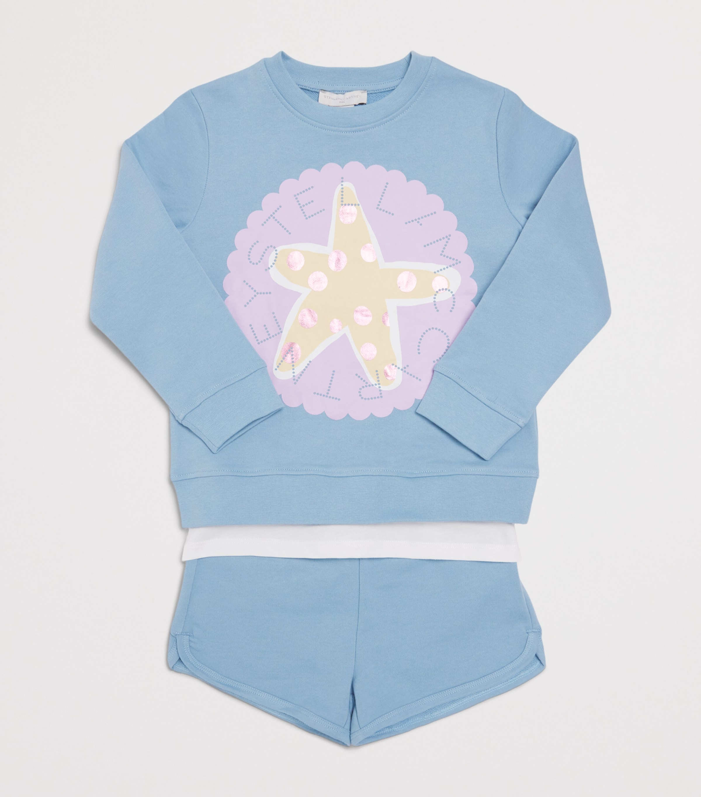 Stella McCartney Kids Organic Cotton Starfish Sweatshirt (2-14+ Years) Blue Image 3