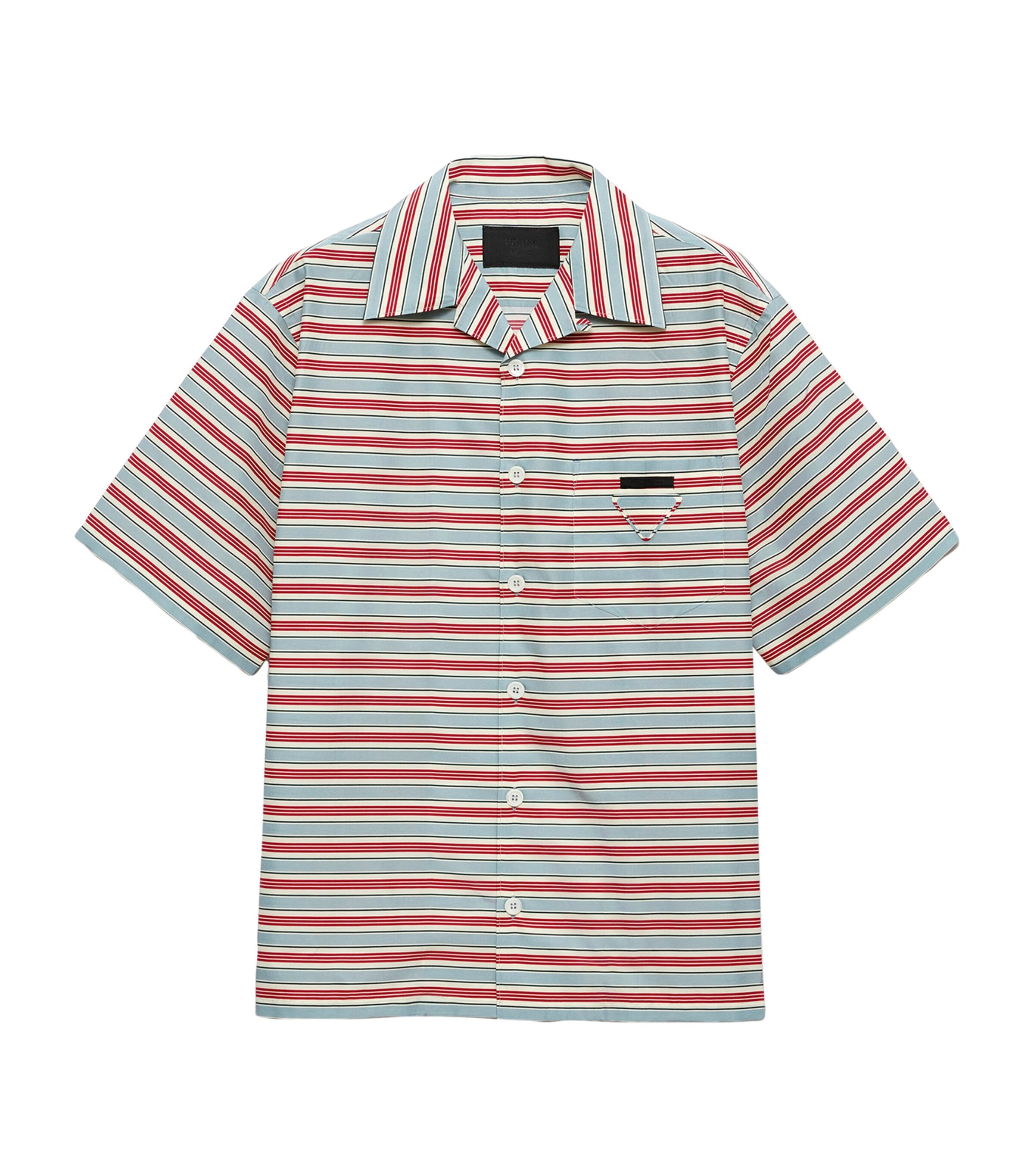 Prada Mens Cotton-Silk Bowling Shirt Image 1