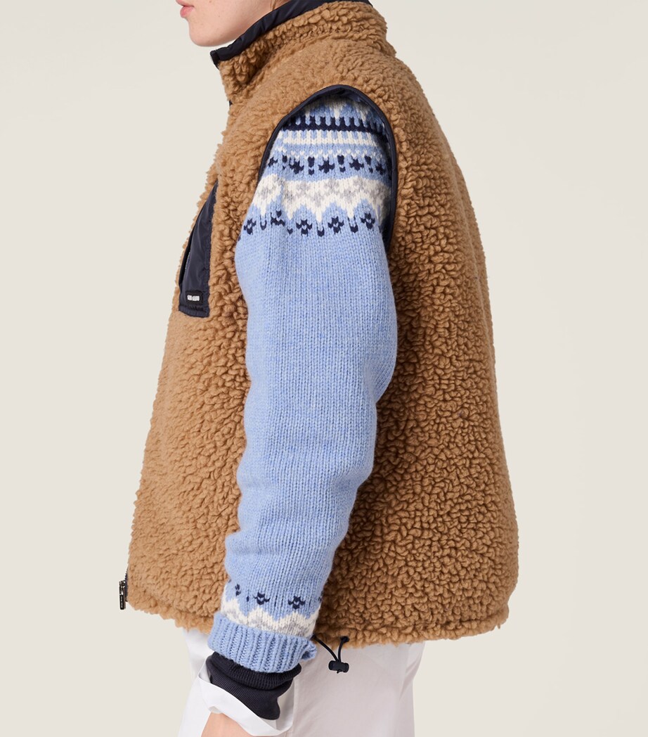 Miu Miu Womens Down-Filled Teddy Gilet Image 5
