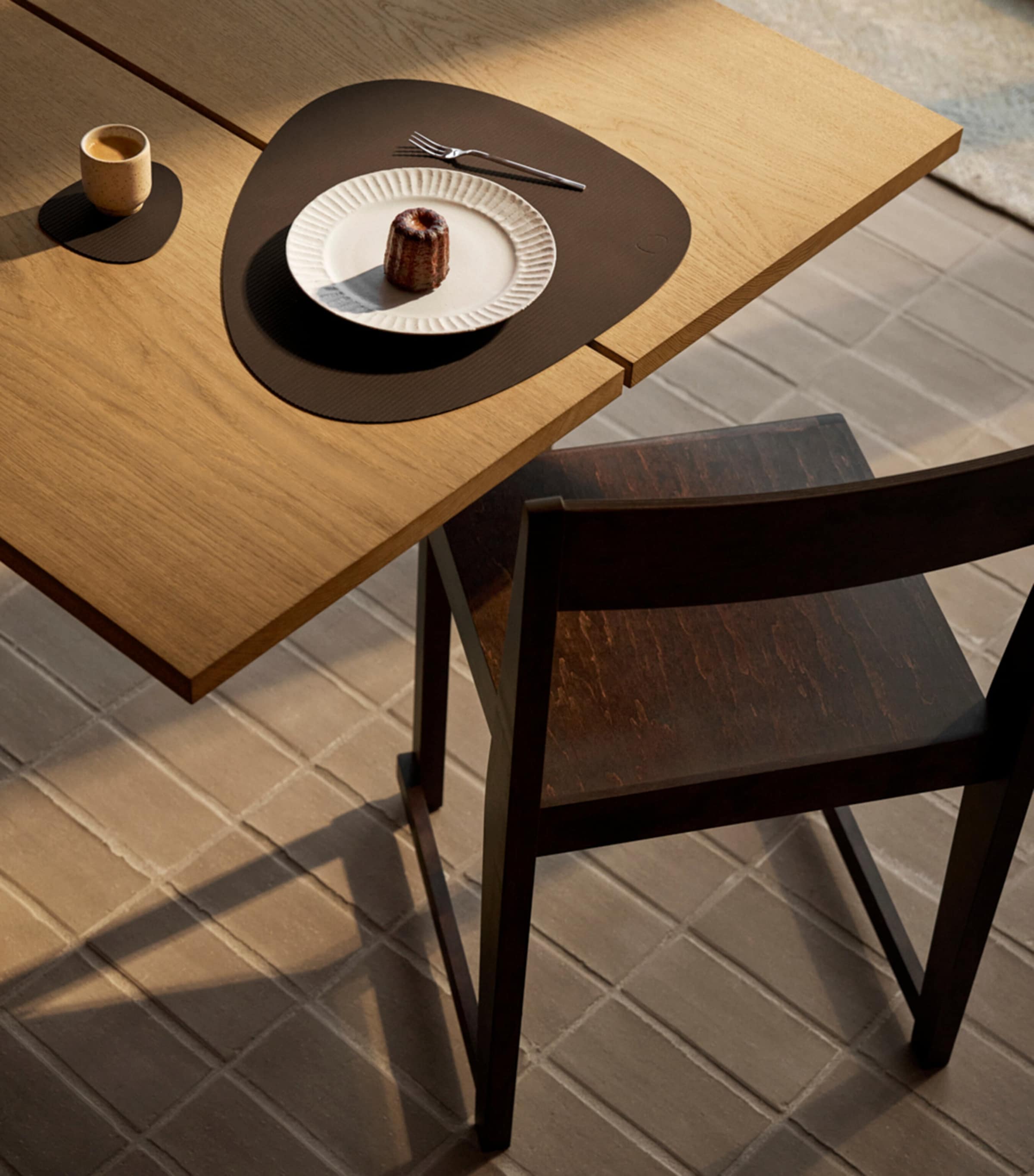 Large Curve Corduroy Placemat (Set of 4) HAZEL Image 3