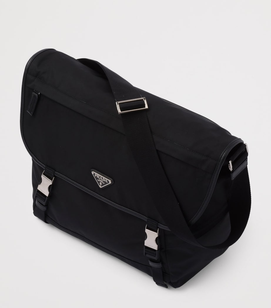 Re-Nylon and Saffiano Leather Shoulder Bag F0002 Image 3