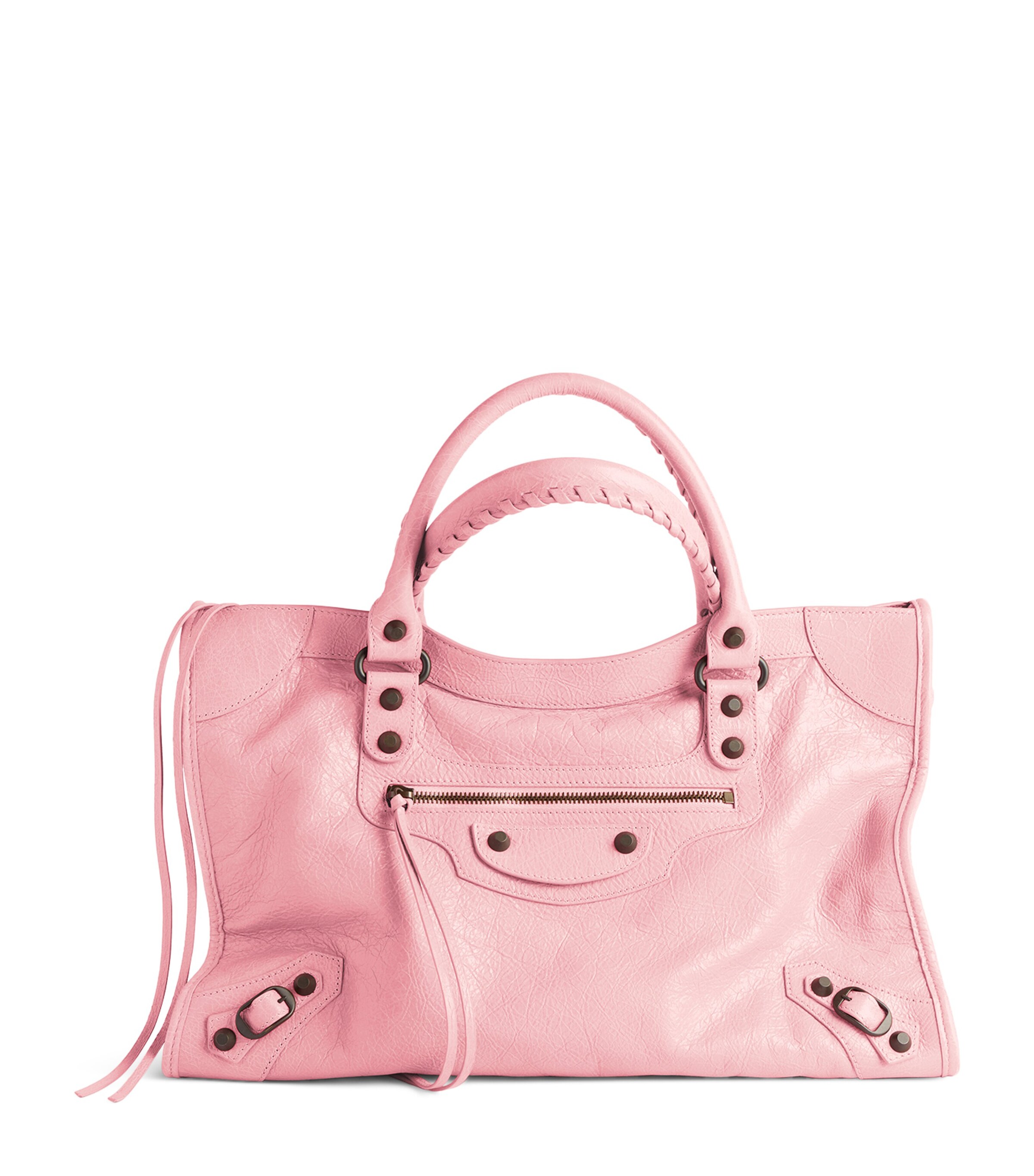 Balenciaga Pink Medium Leather Le City Top-Handle Bag | Harrods US