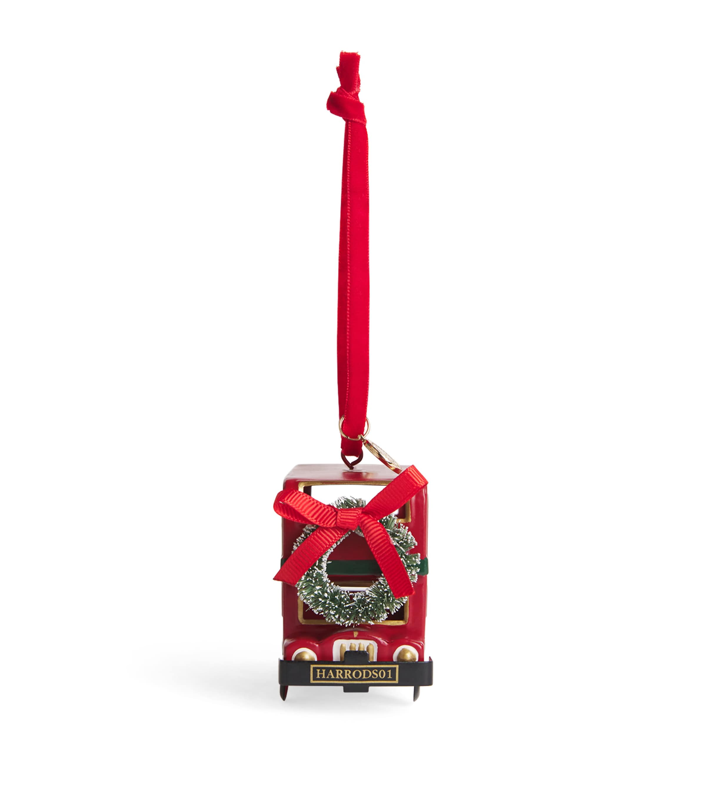 Harrods Bus Tree Decoration Red Image 1