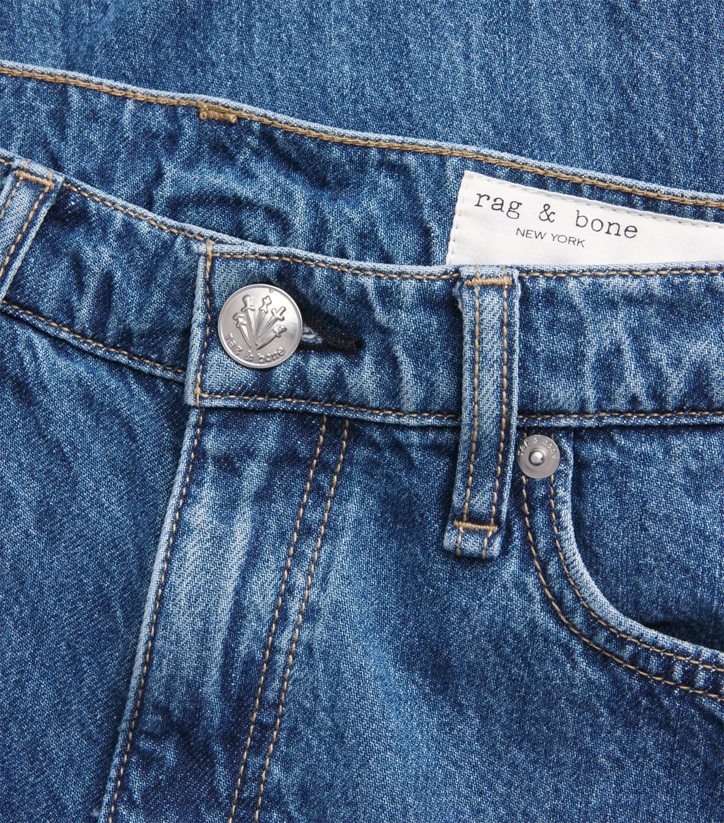 Rag & Bone Womens Harlow Mid-Rise Straight Jeans Park Image 6