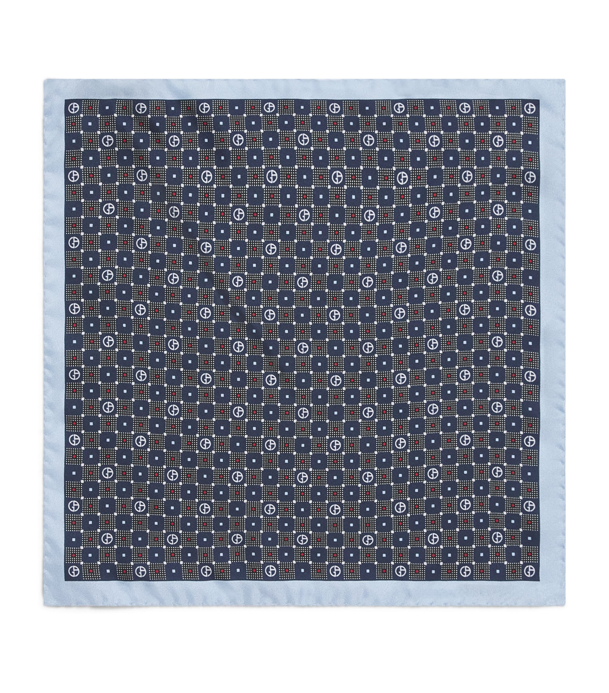 Giorgio Armani Silk Monogram Pocket Square | Men Accessories | Pocket Squares | Designers | Giorgio Armani | Partywear | Mens | Accessories