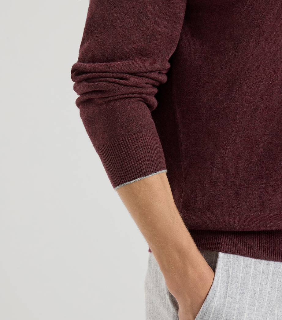 Brunello Cucinelli Mens Cashmere Crew-Neck Sweater Image 6