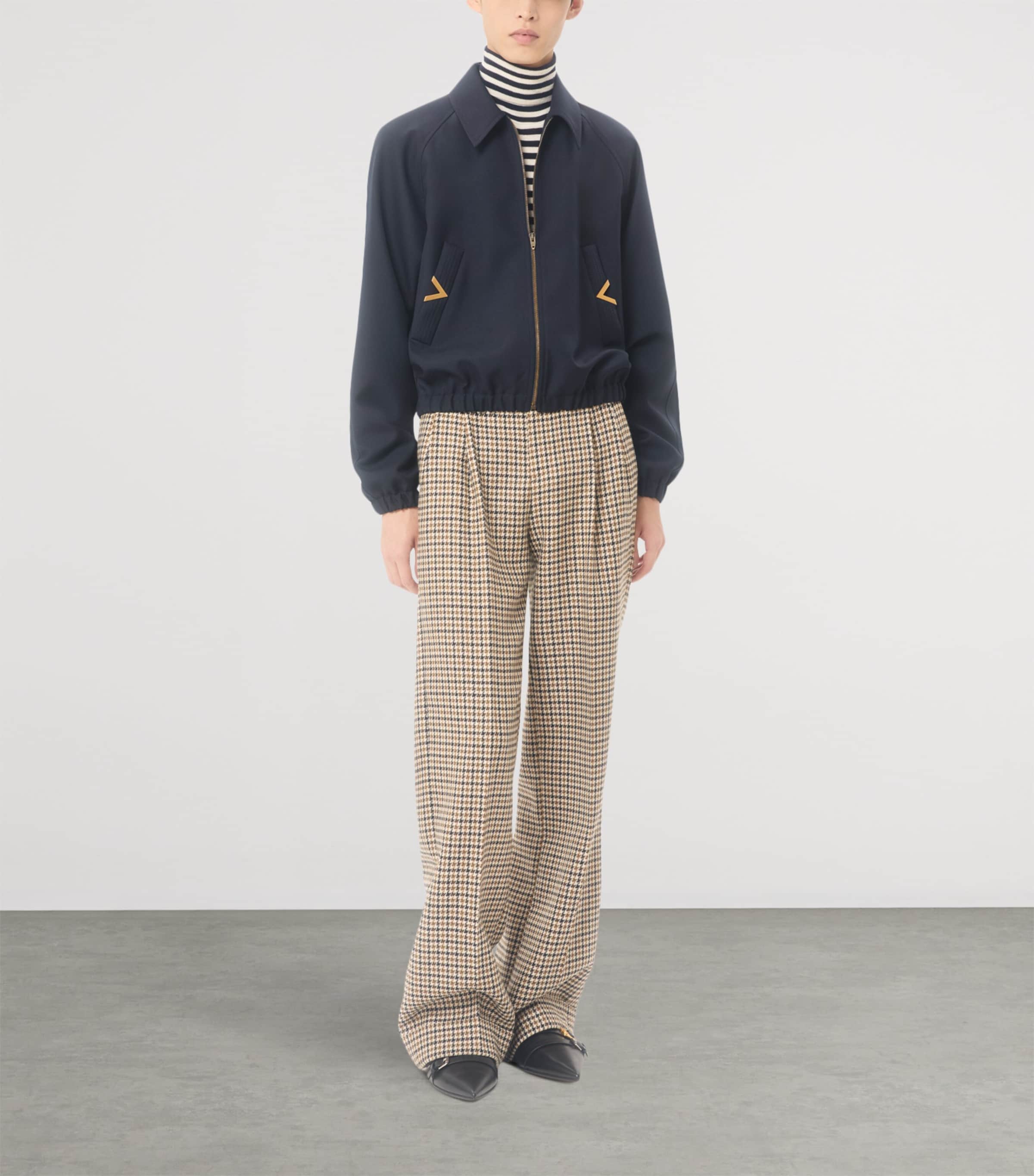 Wool-Blend VLogo Bomber Jacket 598 Image 5