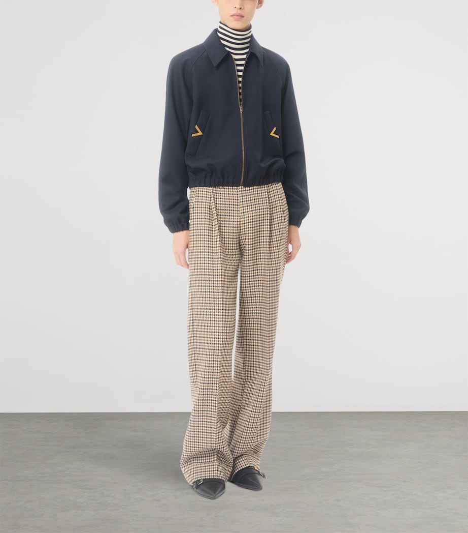 Wool-Blend VLogo Bomber Jacket 598 Image 5