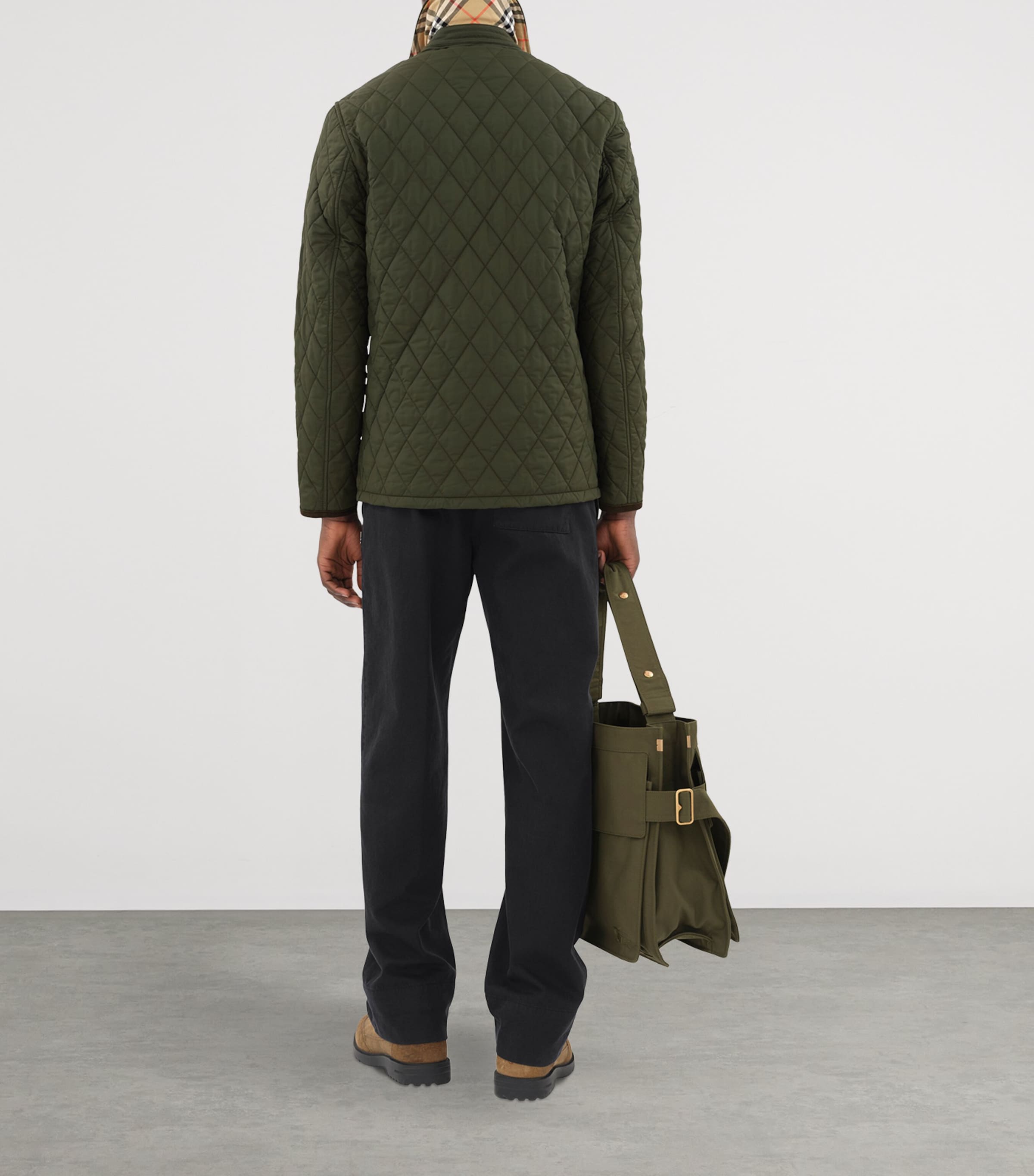 Burberry Mens Quilted Barn Jacket Shale Image 5