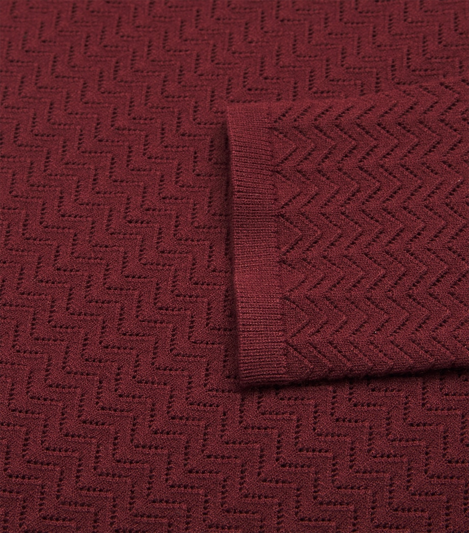 Pointelle Lanie Top I606 OXBLOOD Image 5