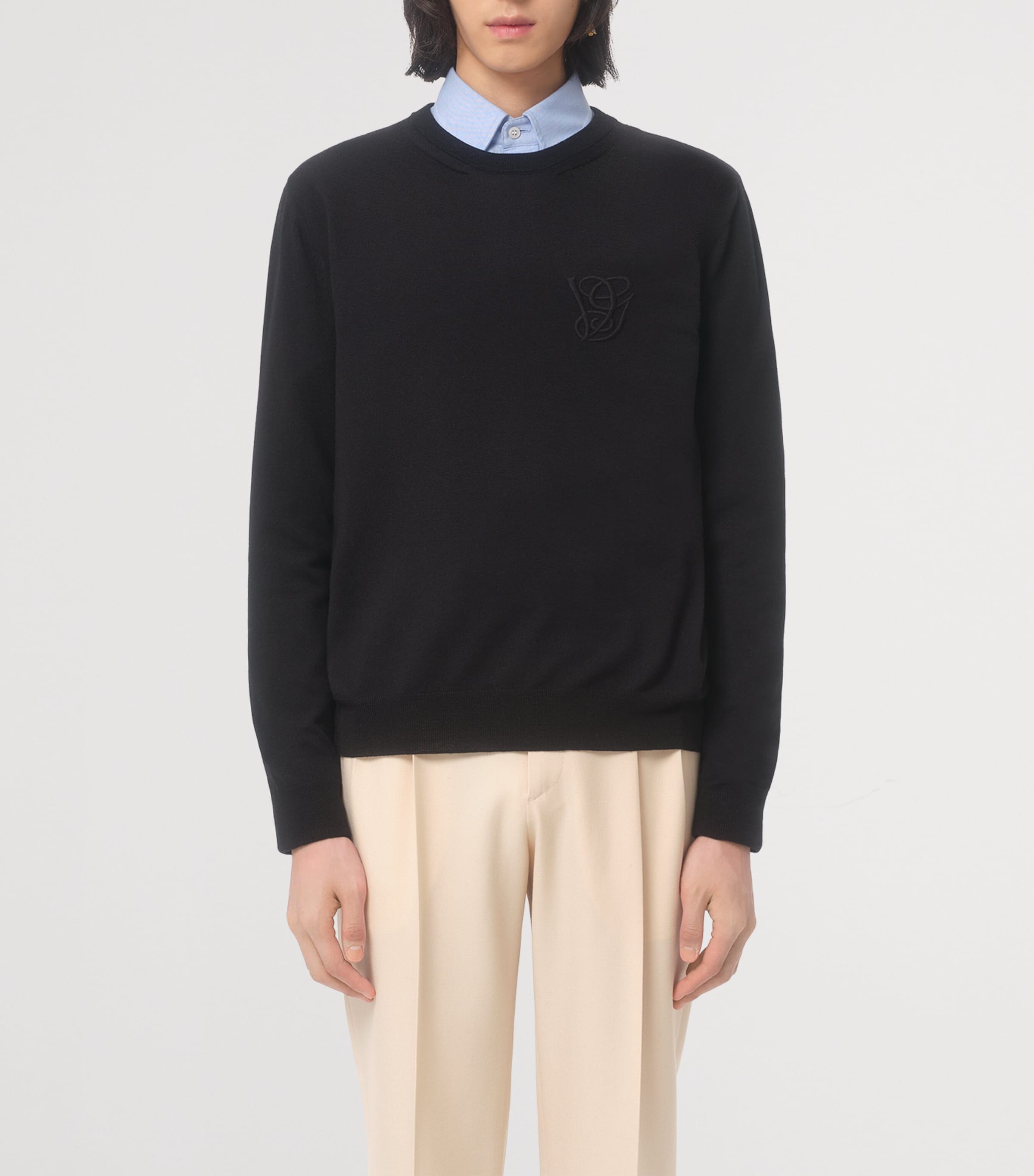 Virgin Wool Monogram Sweater 0NO Image 2