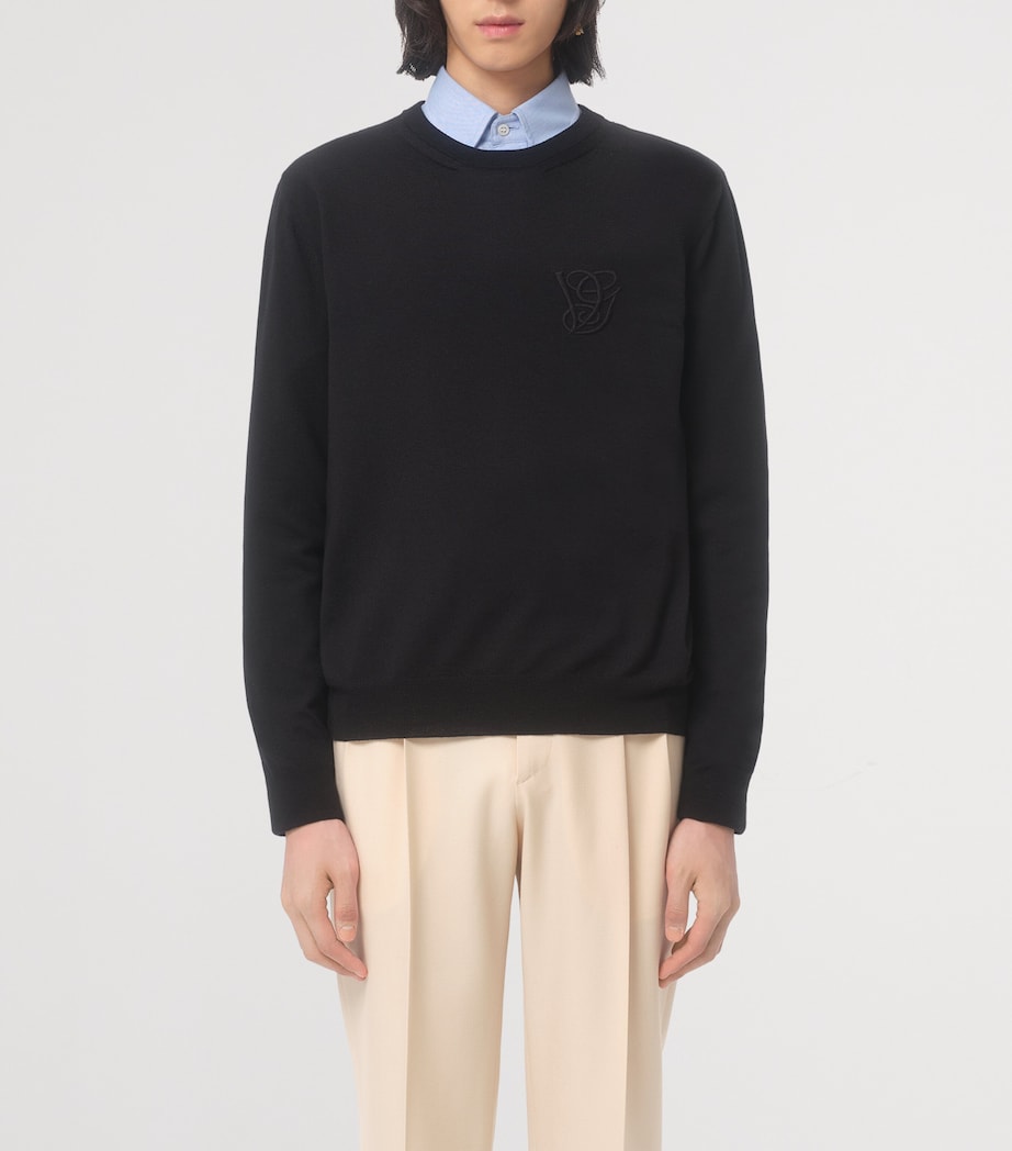 Virgin Wool Monogram Sweater 0NO Image 2