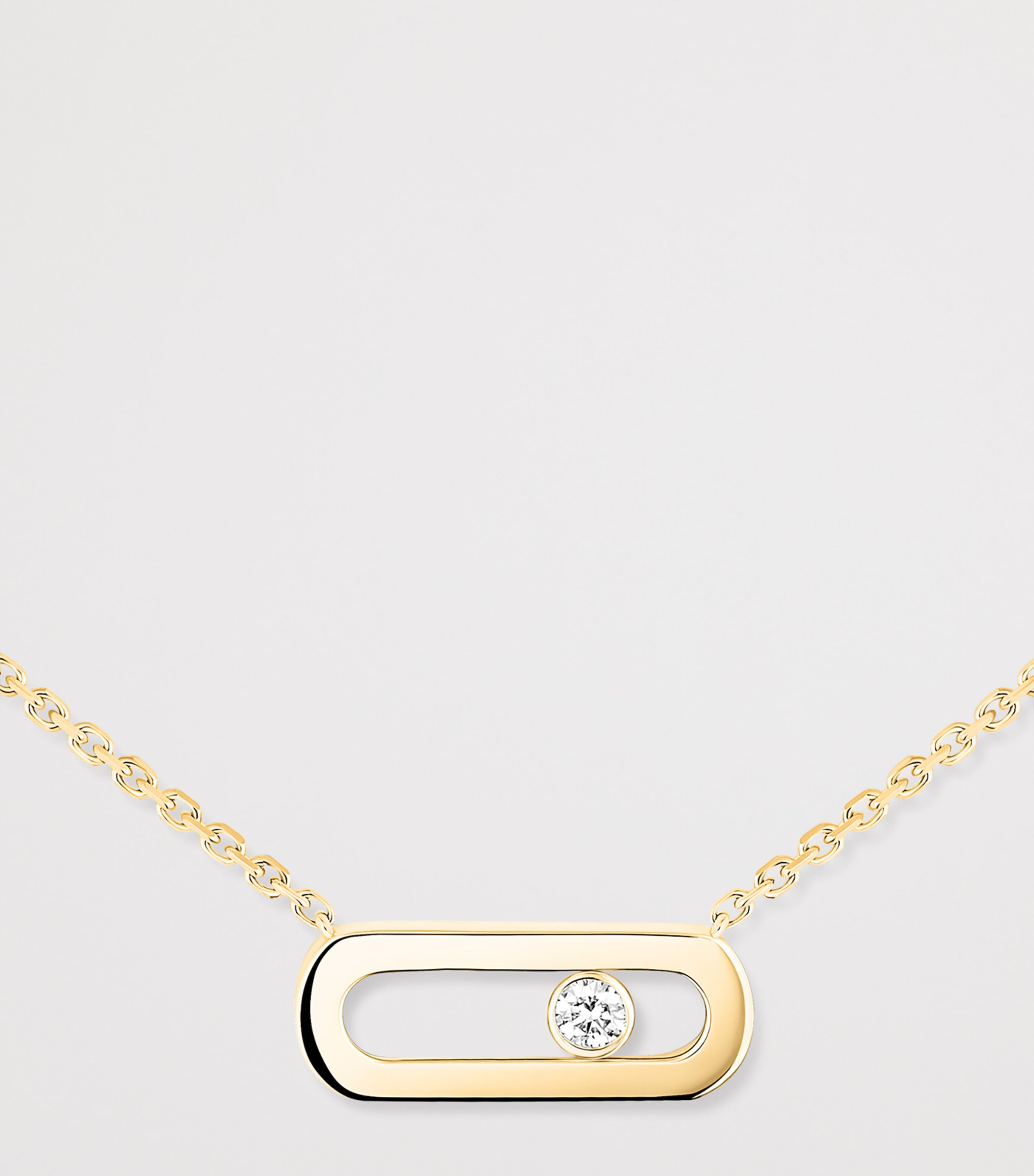 Messika Move Uno Yellow Gold and Diamond Necklace Yellow Gold Image 2