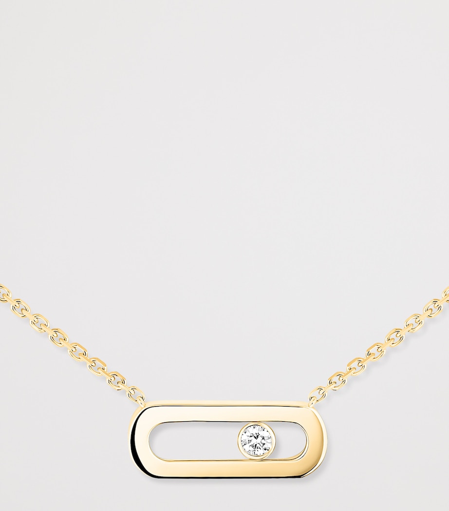 Messika Move Uno Yellow Gold and Diamond Necklace Yellow Gold Image 2
