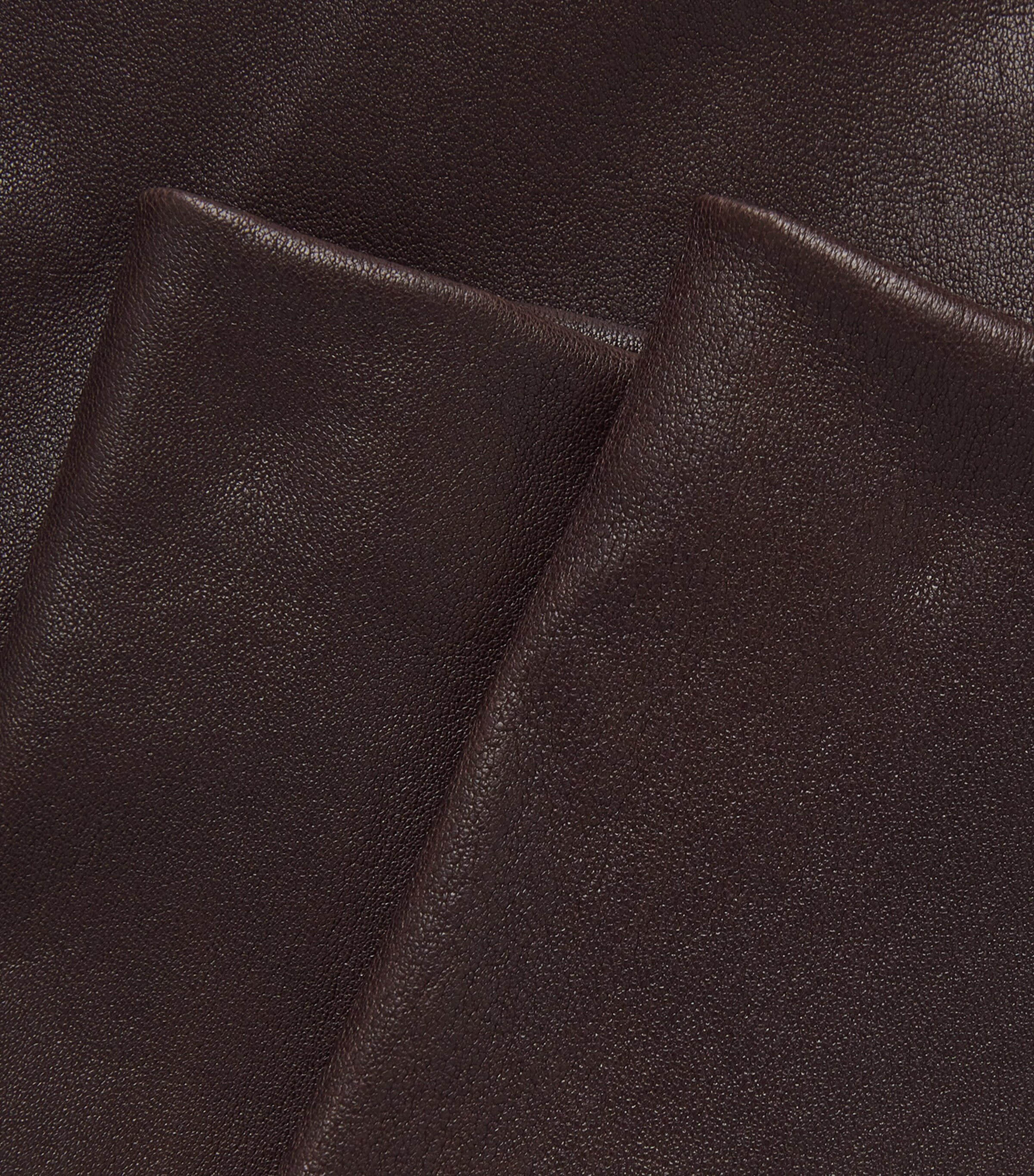 NOUR HAMMOUR Womens Leather Cropped Capri Trousers Brown Stretch Image 6