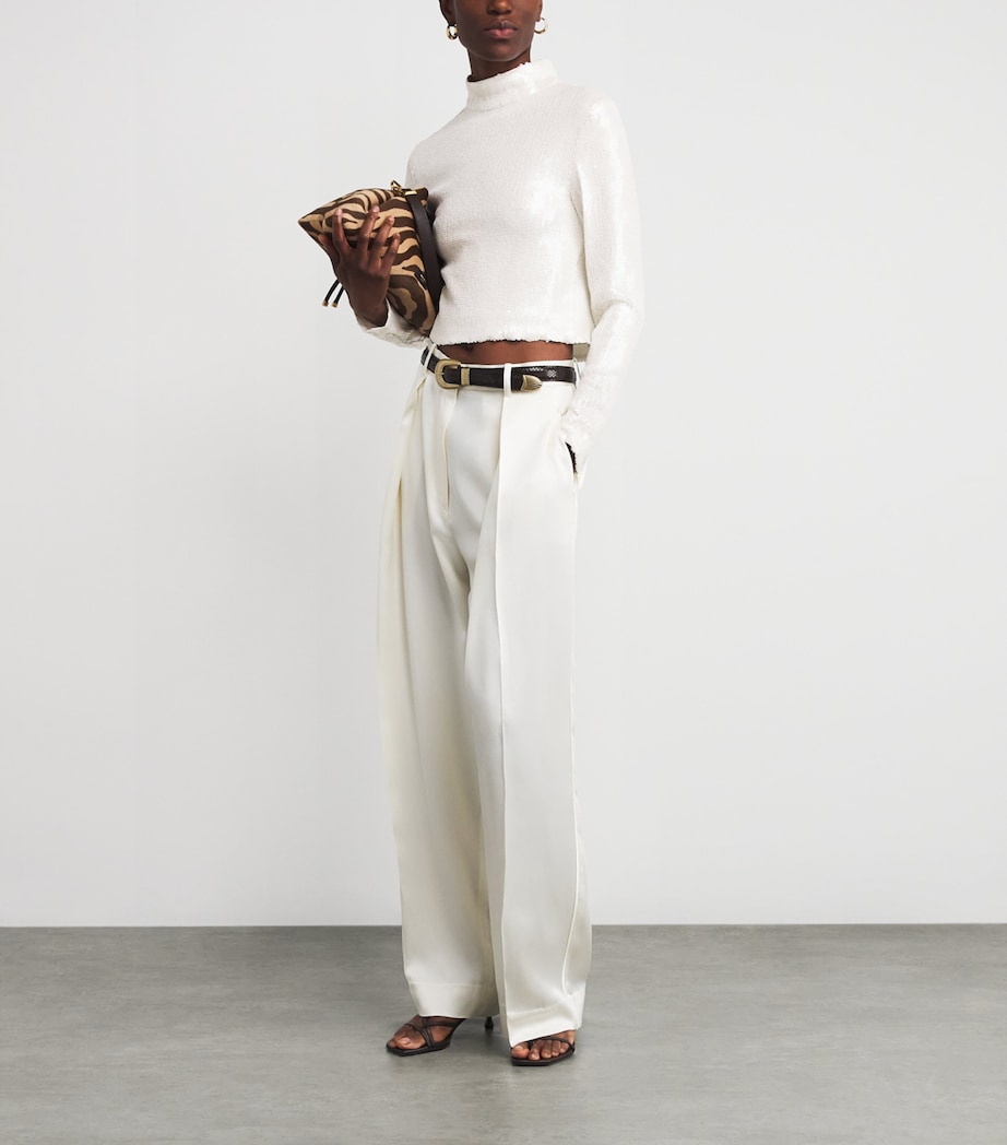 Long-Sleeve Sequin Top CREAM Image 2