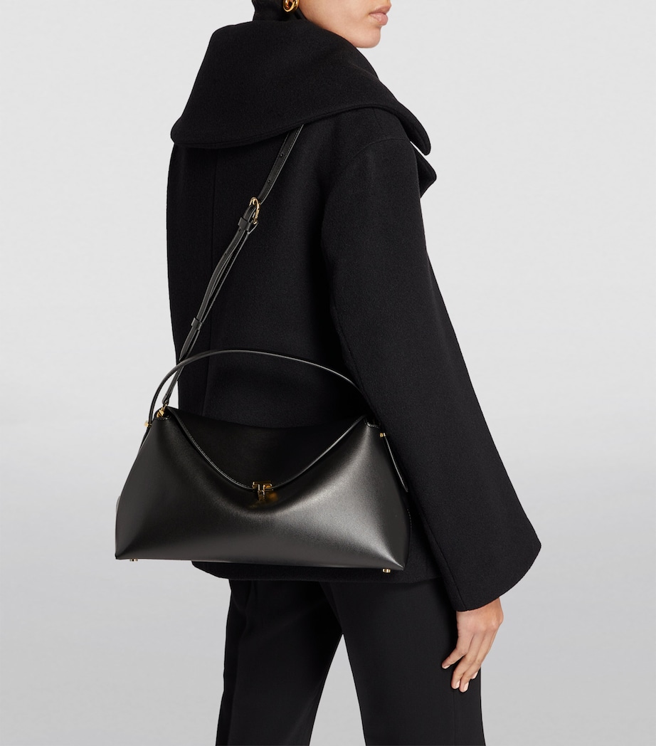 Leather T-Lock Top-Handle Bag BLACK 001 Image 4