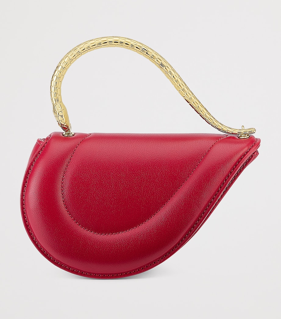 Leather Serpenti Cuore 1968 Top-Handle Bag RED MEDIUM Image 4