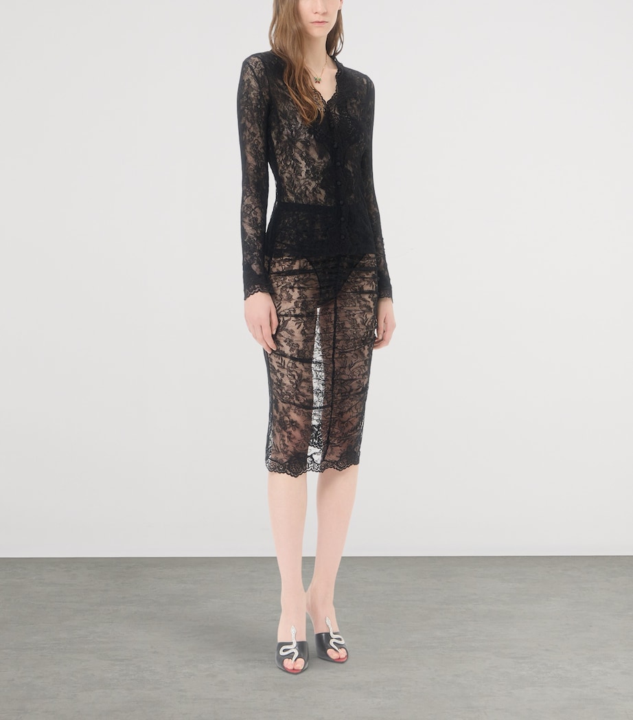 Valentino Womens Stretch Lace Bodysuit Image 2