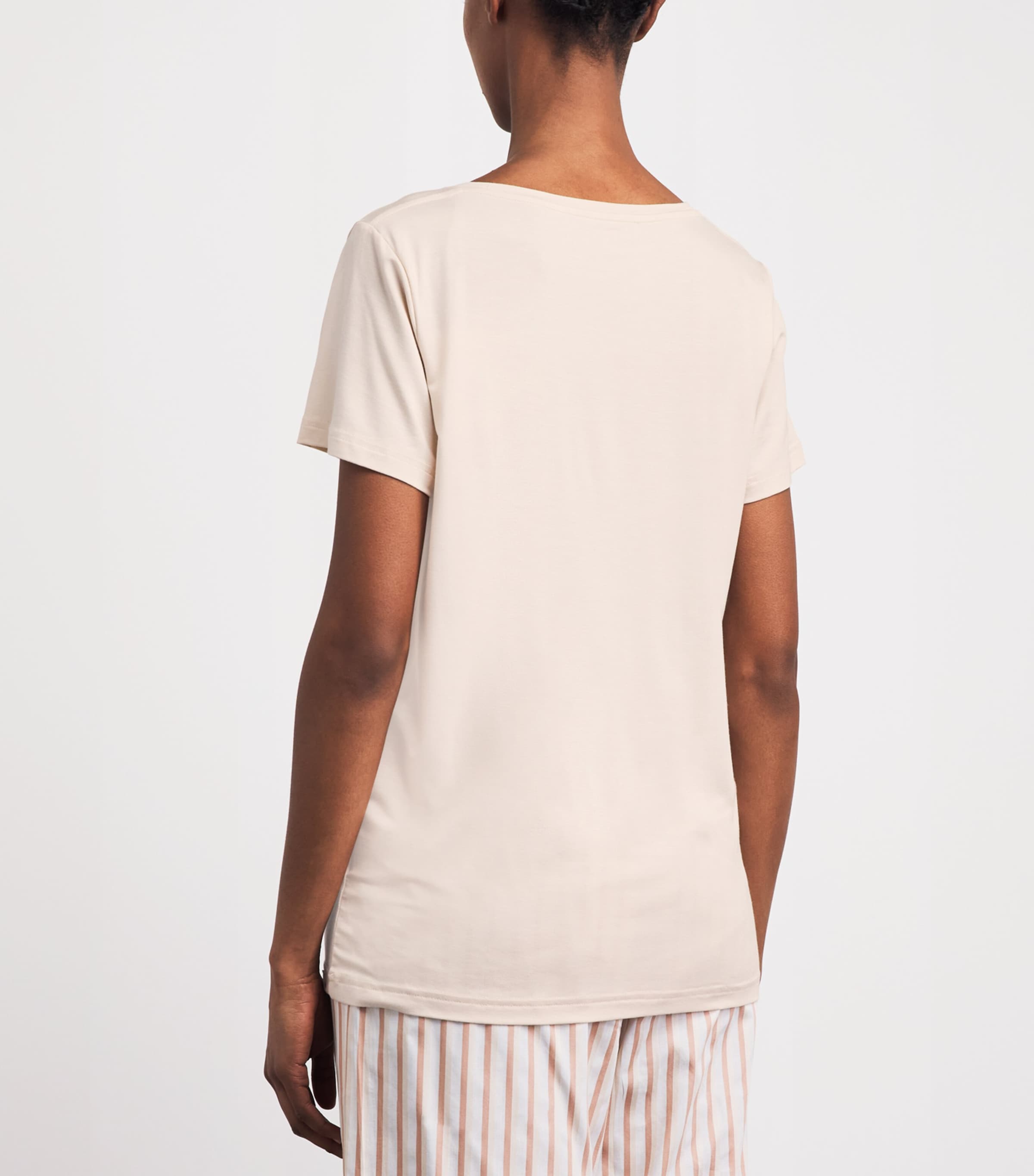 Derek Rose Womens Micro Modal Lara Pyjama Top Cream Image 5