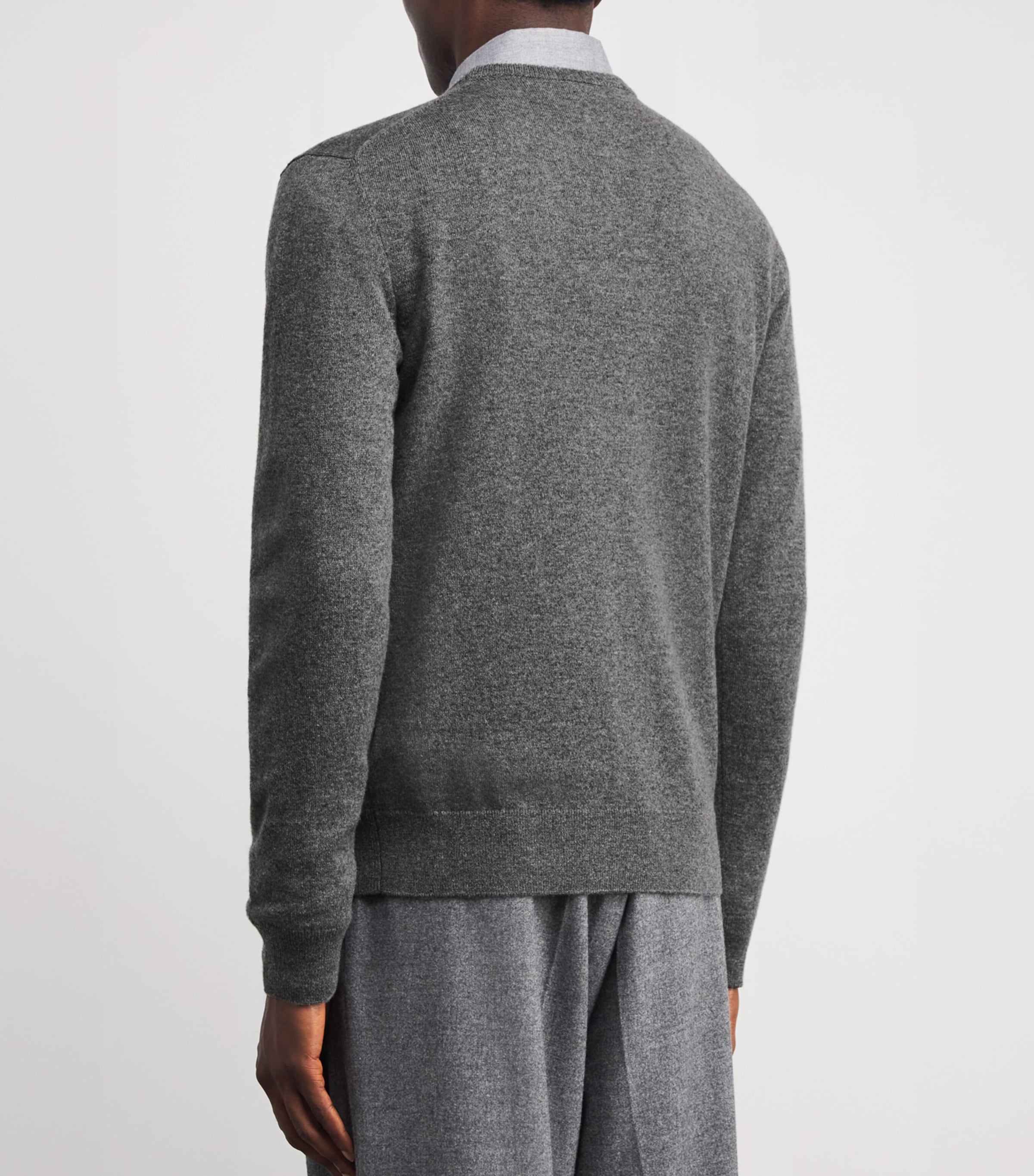Cashmere Crew-Neck Sweater GREY HTR Image 4