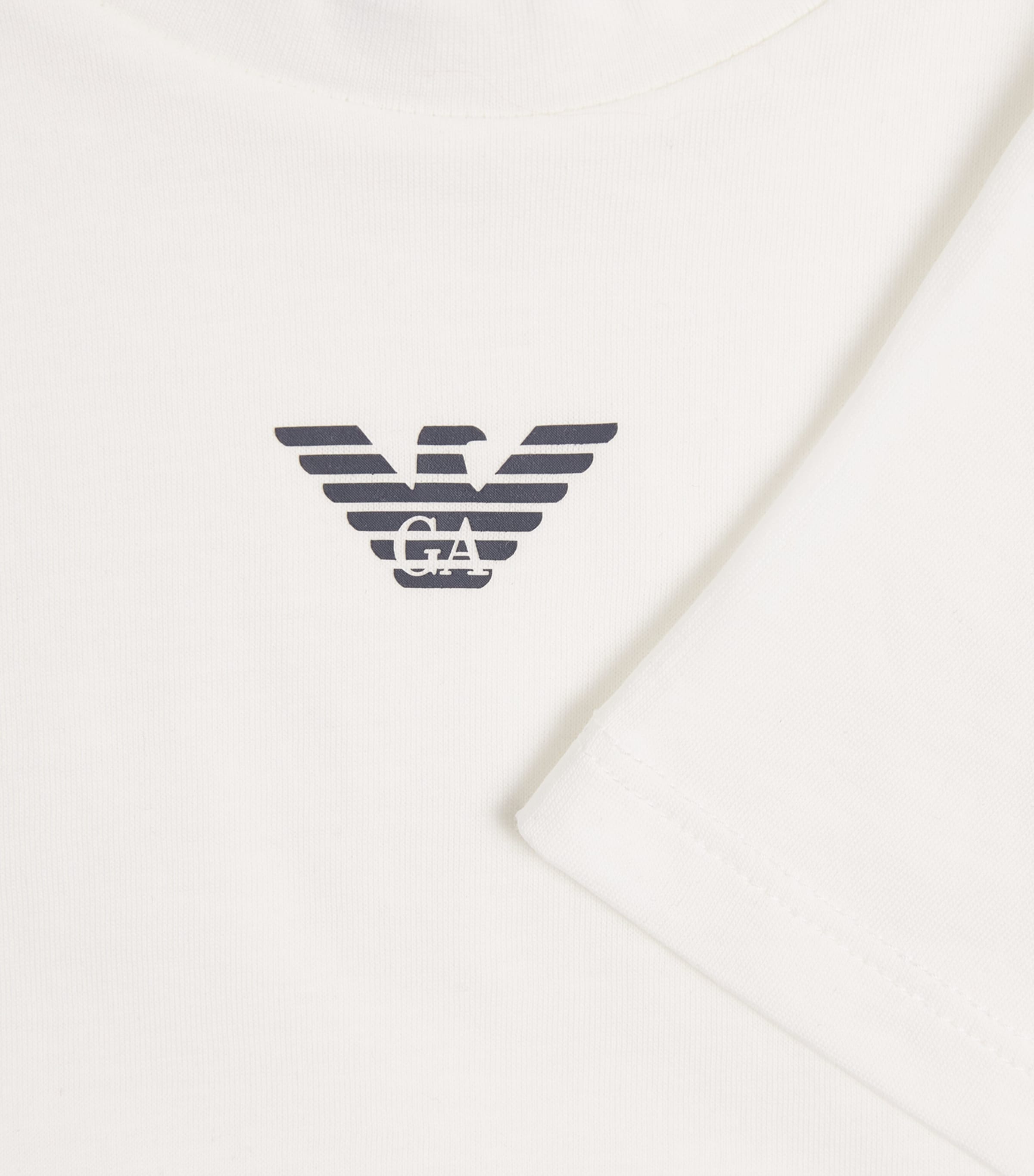 Cotton Logo T-Shirt (4-16 Years) OFF WHITE / NAVY HD Image 3