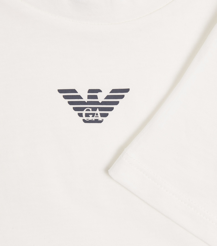 Cotton Logo T-Shirt (4-16 Years) OFF WHITE / NAVY HD Image 3