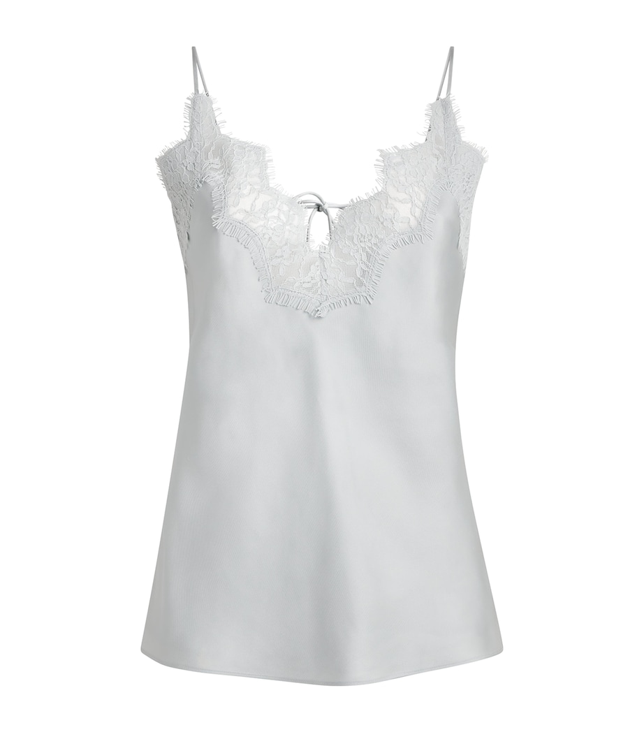 Róhe Womens Silk Lace-Trim Cami Top Foam Image 1