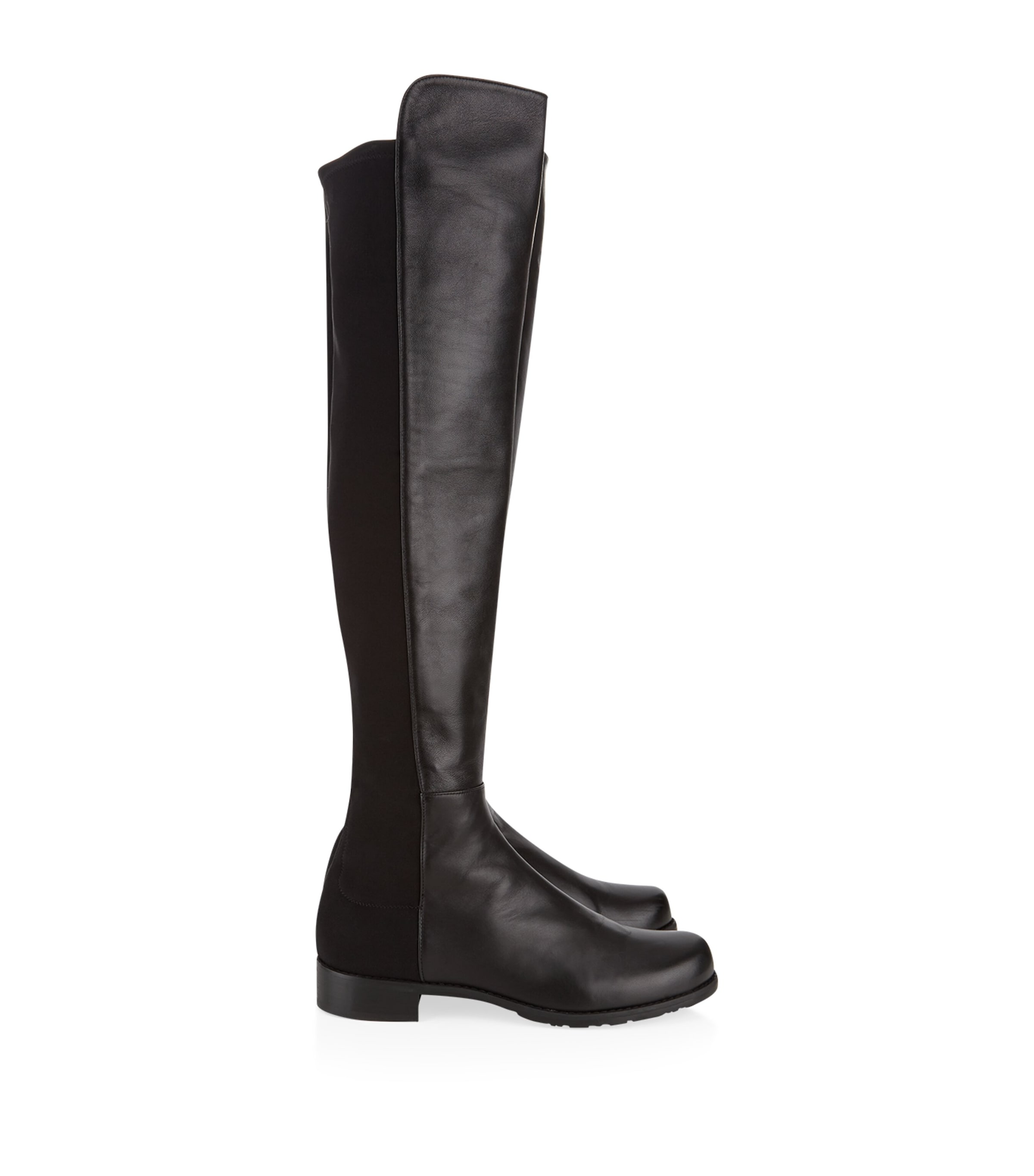 Leather 5050 Over-The-Knee Boots BLACK Image 4