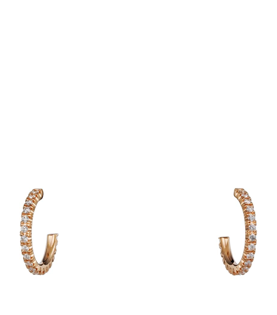 Small Rose Gold and Diamond Étincelle de Cartier Hoop Earrings ROSE GOLD Image 1