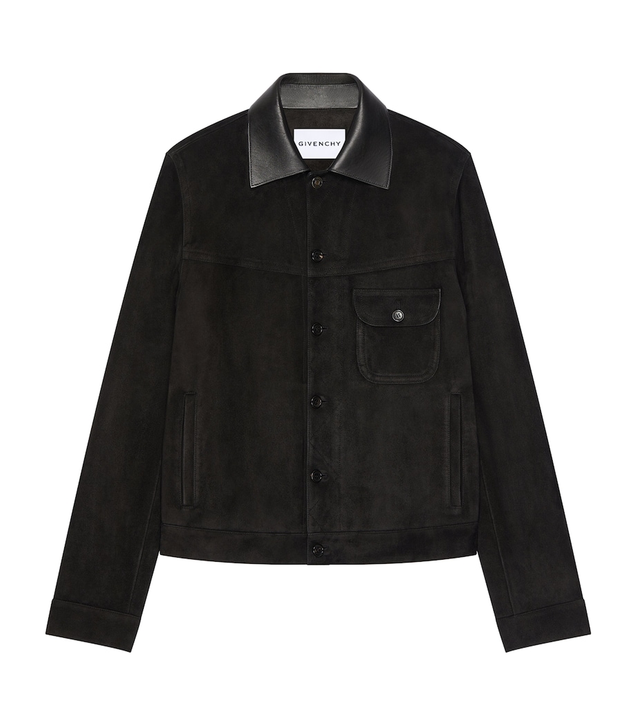 Givenchy Mens Sheepskin Trucker Jacket Image 1