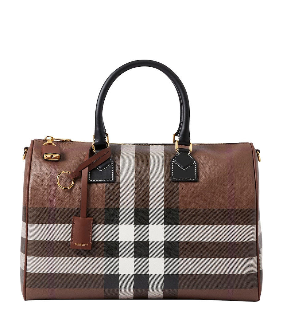 Medium Check Holdall DARK BIRCH BROWN CHK Image 1