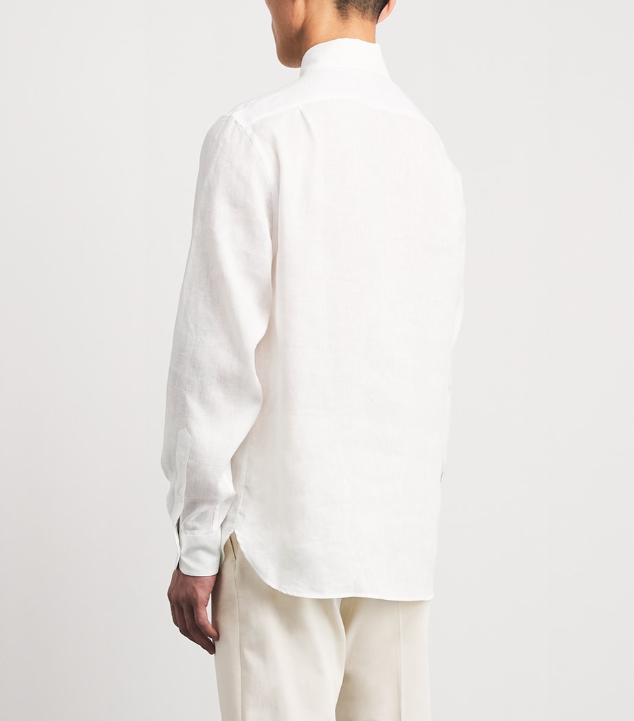 Ralph Lauren Purple Label Mens Linen Shirt White Image 5