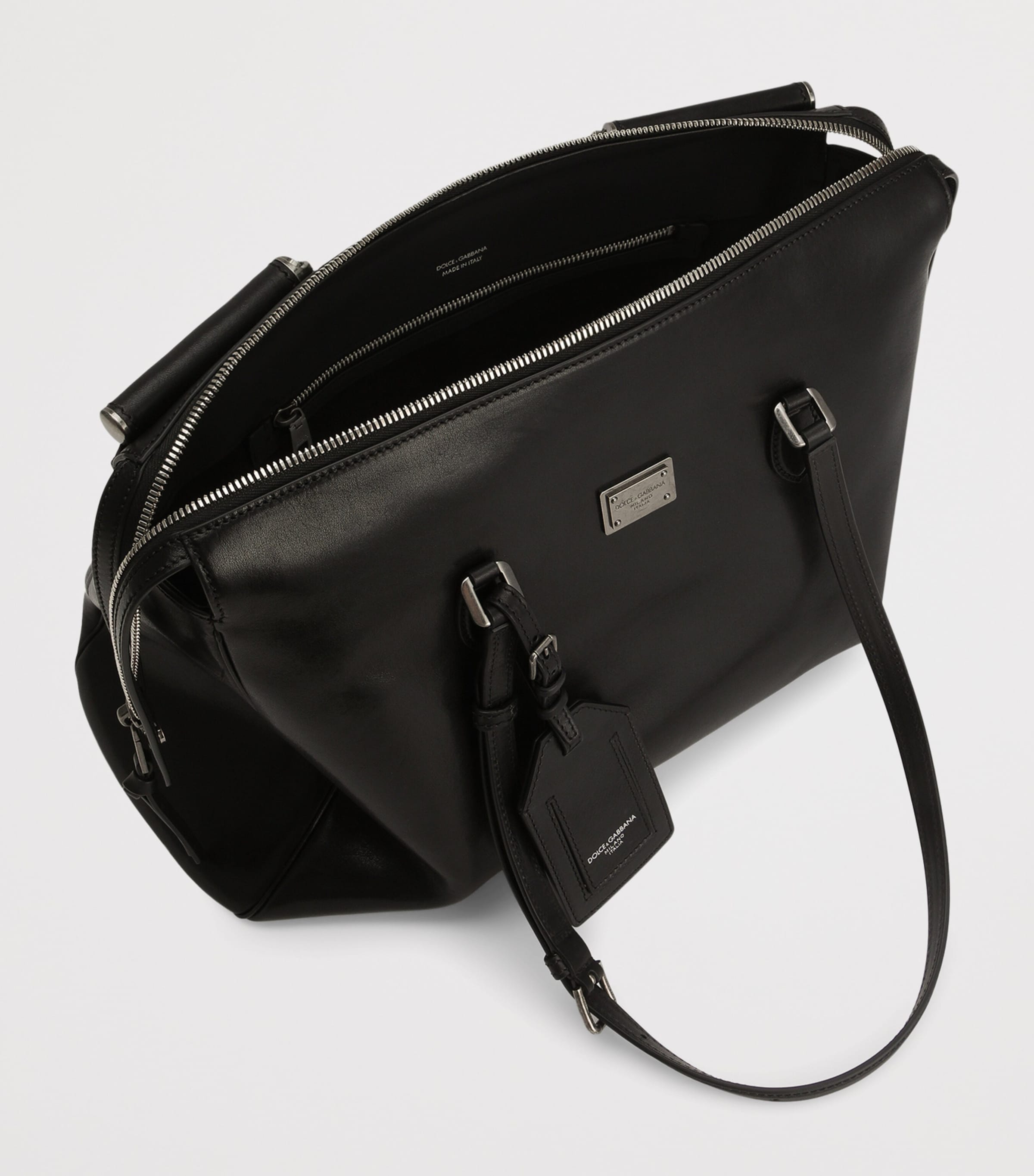 Leather-Blend Top-Handle Bag 80999-BLACK Image 7