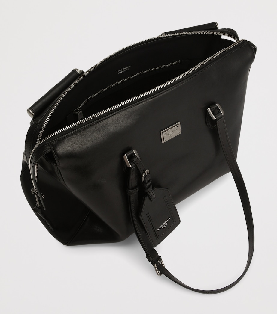 Leather-Blend Top-Handle Bag 80999-BLACK Image 7