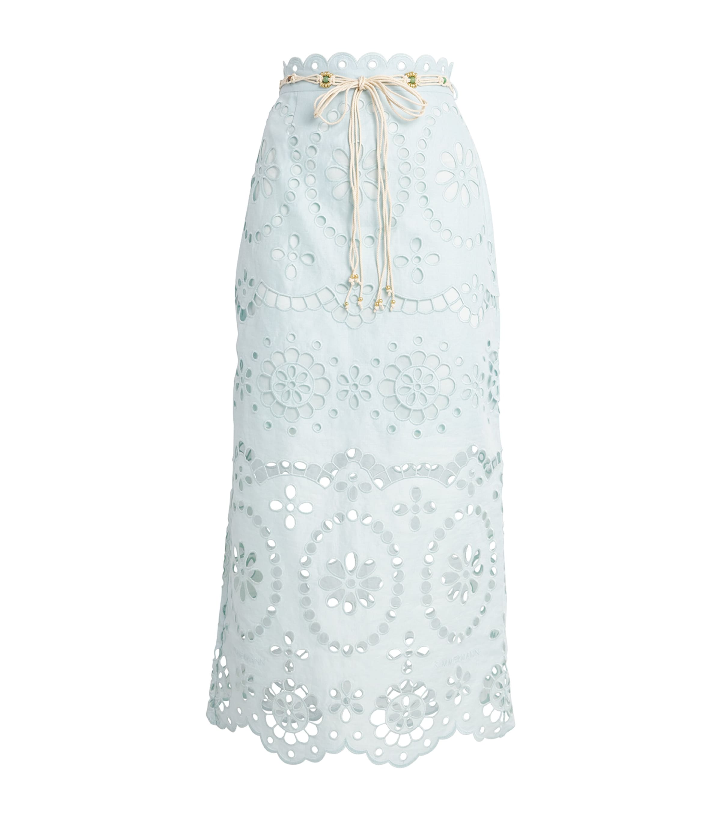 Linen Awaken Midi Skirt MINTMIT Image 1