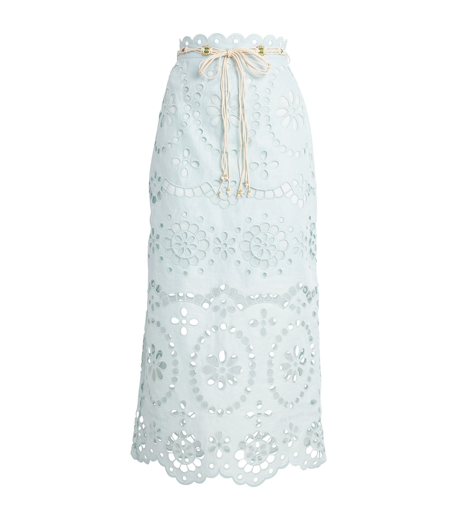 Linen Awaken Midi Skirt MINTMIT Image 1