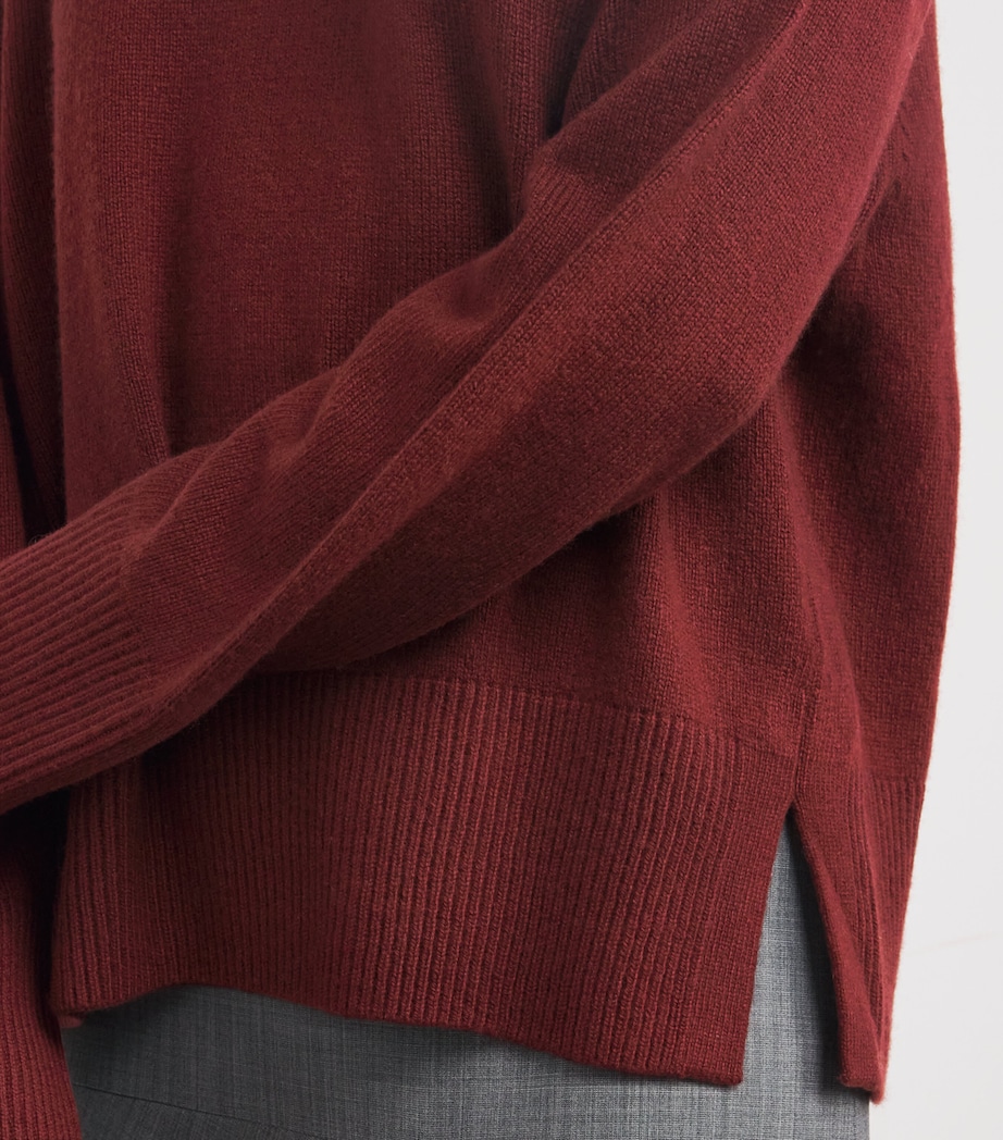 Wool-Cashmere Rollneck Sweater BORDEAUX-939BOR Image 6