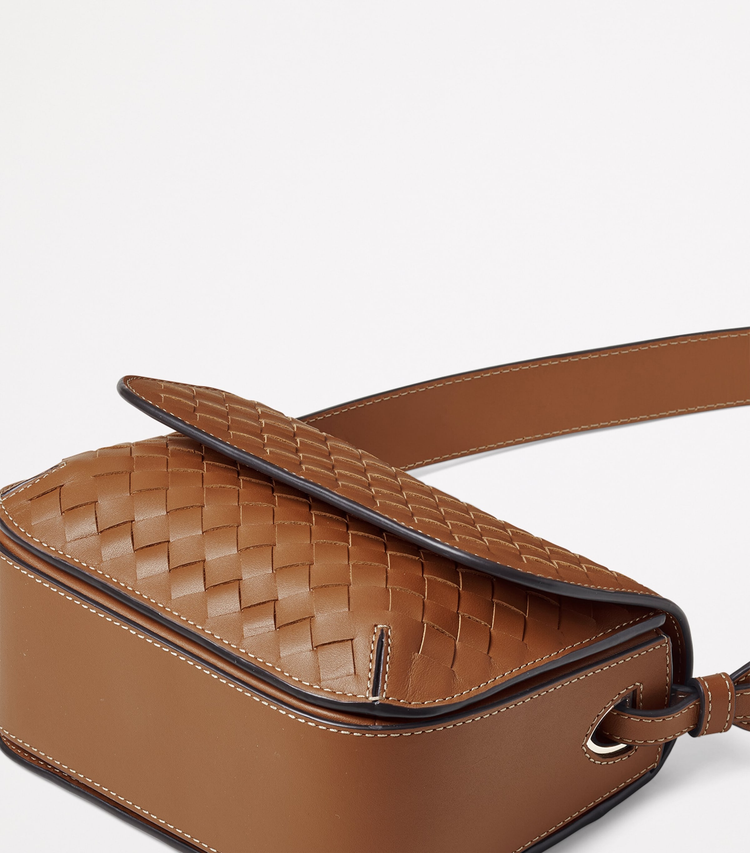 Woven Leather Ella Cross-Body Bag TAN Image 6