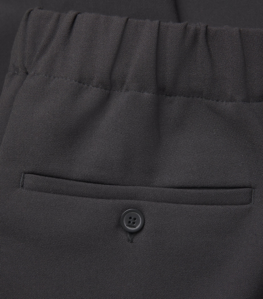 Jersey Wide-Leg Trousers DARK GREY Image 5