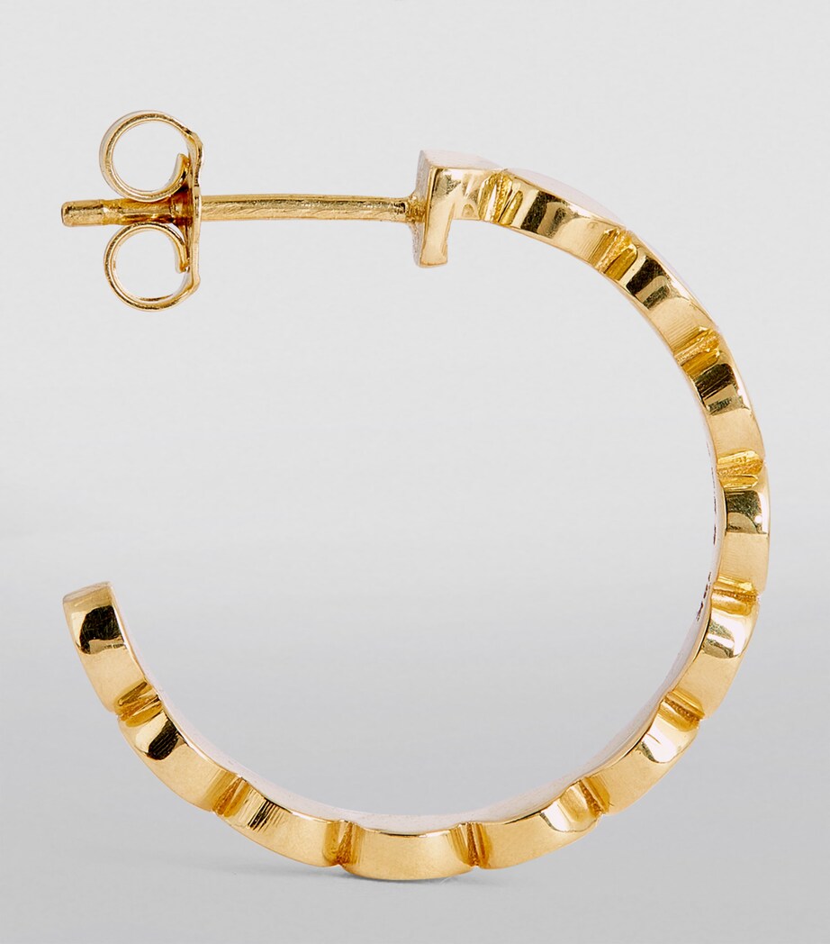 Jennifer Meyer Yellow Gold Circle Link Hoop Earrings Yellow Gold Image 3