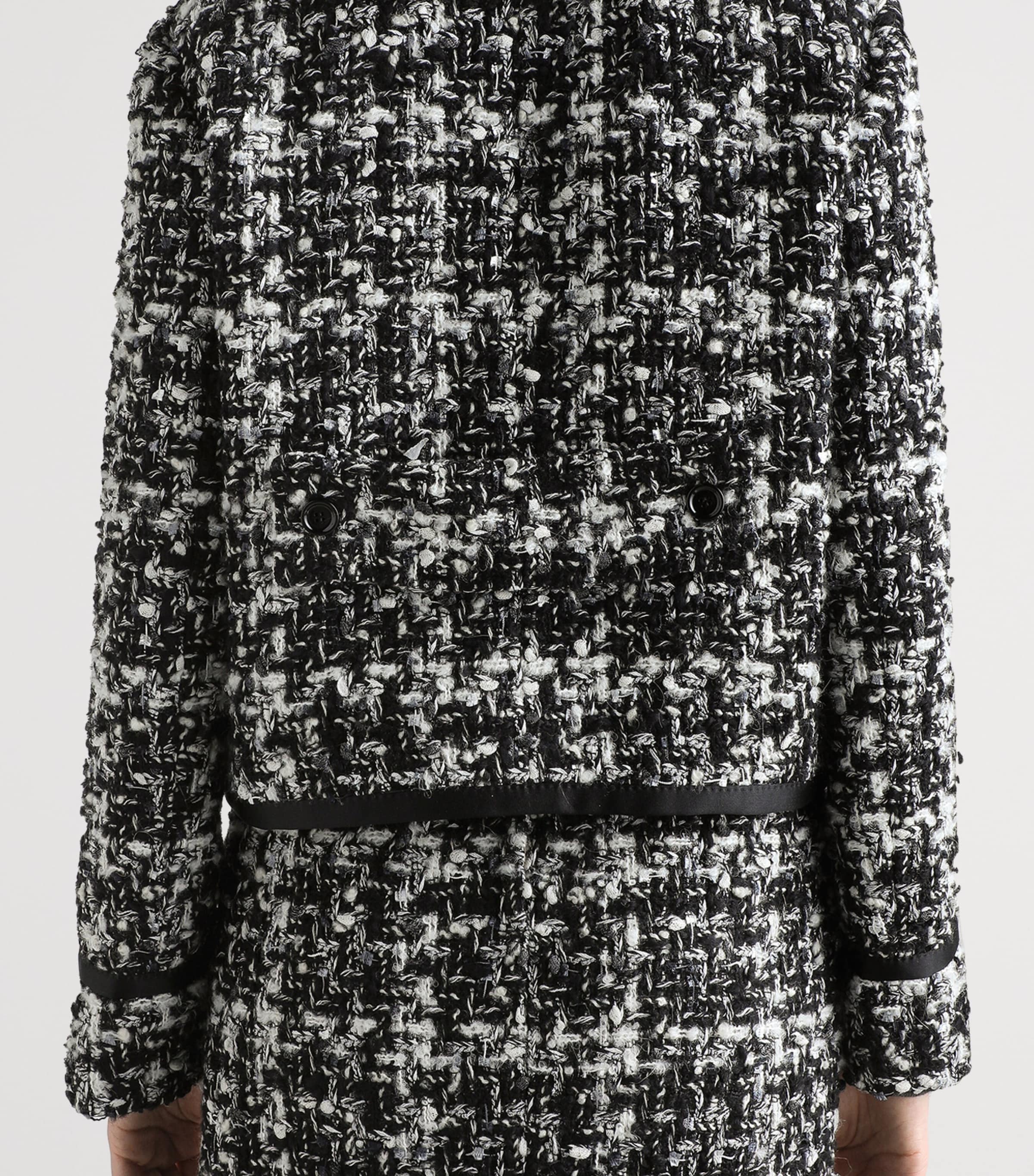 Wool-Blend Check Double-Breasted Jacket S8100-CHECK-TARTAN Image 2